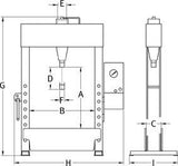 Werkstattpresse EP40 Druckkraft 40 t Elektro-Antrieb