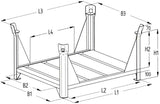 Lagergestell verzinkt B 1200xT800xH600 mm Nutzlast 1,5t Auflast 4,5t mit Eckpfosten