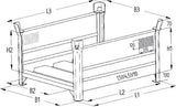 Lagergestell RAL 5010 B1000xT800xH600 mm Nutzlast 1,5t Auflast 4,5t längsseitig Wandumschlag