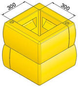 Pfeiler-Schutzprofil 200 PE gelb VE 2 Stück