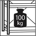 Steckregal Meta-CLIP S3 B1000xT300xH2000 mm Grundfeld 5 Böden verzinkt Fachlast 100kg