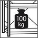 Steckregal Meta-CLIP S3 B1000xT400xH2500 mm Grundfeld 6 Böden verzinkt Fachlast 100kg