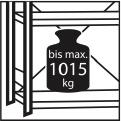 Weitspannregal B1785xT600xH2000 mm Anbaufeld 3 Stahlböden Fachlast 670kg