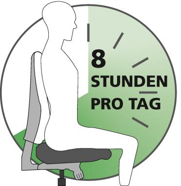 Arbeitsstuhl TEC 50 Sitz Kunstleder schwarz Sitzhöhe 590-840 mm mit Gleiter/Fußring