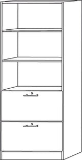 Kombiregalschrank Buche 80 x 42 x 200,4 cm