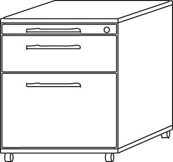 Container Buche 42,8x58x59 cm 1SL,1HR