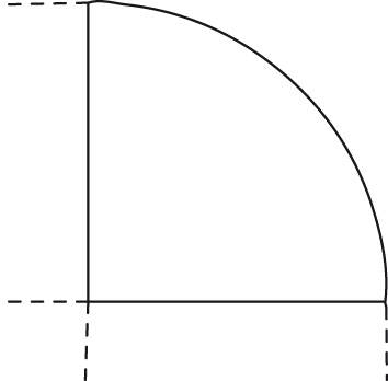 Eckwinkel rund Buche 80x80 cm