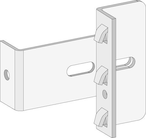 Produktbild von hofe Wandverankerung ZW 45 lichtgrau komplett verstellbar bis max. 45mm KW45 4250623730136