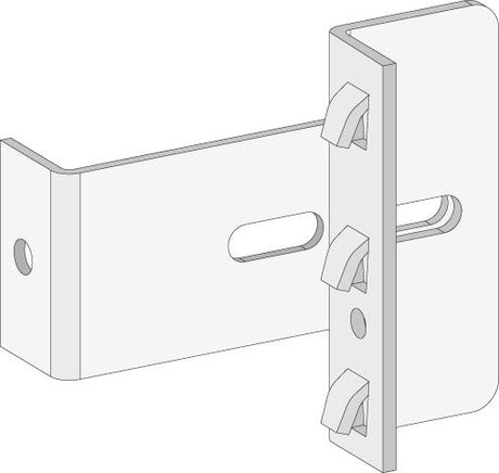 Produktbild von hofe Wandverankerung ZW 45 lichtgrau komplett verstellbar bis max. 45mm KW45 4250623730136