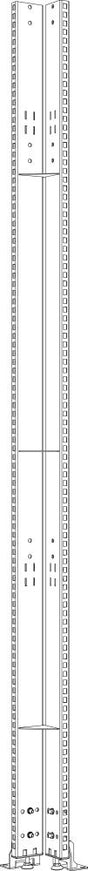 Eckstütze Akustikstellw. H: 2960 mm R42