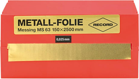 Metallfolie Messing 150x2500x0,300mm RECORD