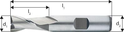 Langlochfräser D327D K TiCN 6,00mm