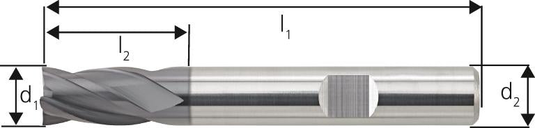 Schaftfräser 6527K VHM TiAlN 4,00mm HB Z 4