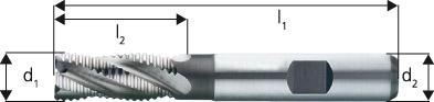 Schruppfräser D844K TiCN 6,0mm NR Z4