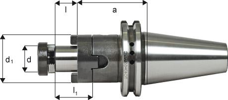 Kombi-Aufsteckfräserdorn A100 SK40 16mm FORTIS, Messerkopfaufnahme, Aufsteckfräsdorn - 5760