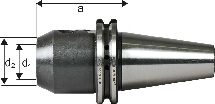 Produktbild von FORTIS Flächenspannfutter DIN69871ADB SK40 10mm A50 4216405518 4317784757317