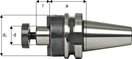 Aufsteckfräserdorn JISB6339AD kurz BT50- 32mm x50 FORTIS, Aufsteckdorn, Aufsteckfräserdorn - 5436