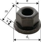 Sechskantmutter DIN6331 M16 geschmiedet AMF, 6331, M16 - 8036