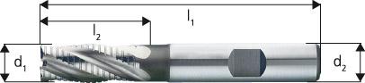 Schaftfräser D844K HSSE 7,00mm NF