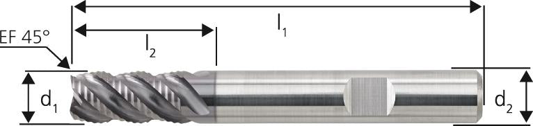 Schruppfräser 6527L VHM TiAlN 8,0mm HB Z 4 HR