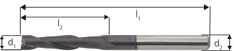 SL-Schaftfräser WN E.L. VHM 4mm TiAlN Z 2