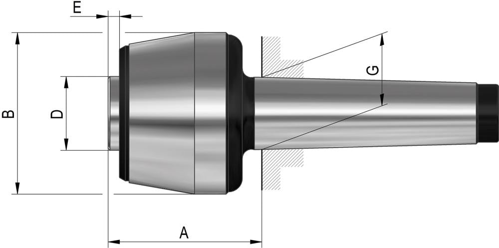 Körnerspitze Mitlaufend 614 00 Gr.104 Mk3 Röhm 1 - 4136